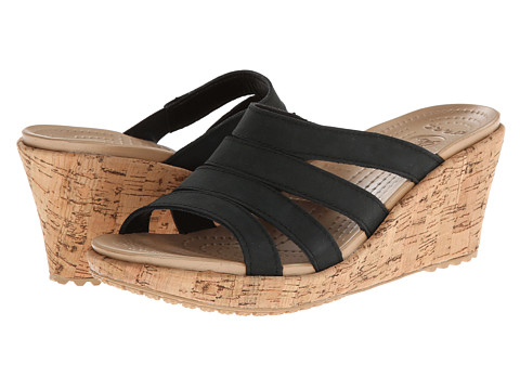 crocs cork wedge sandals
