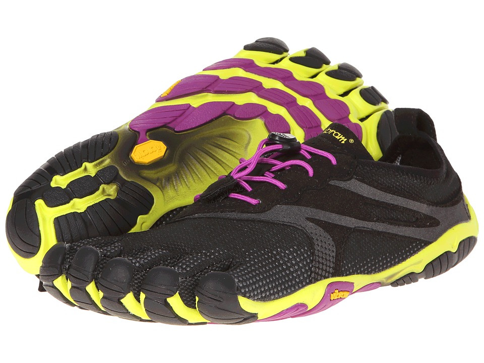 UPC 847100041201 product image for Vibram FiveFingers - V Run EVO (Black/Yellow/Magenta) Women's Shoes | upcitemdb.com