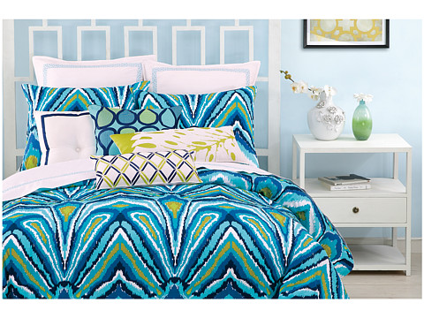 Upc 041808607459 Trina Turk Blue Peacock Queen Comforter Set