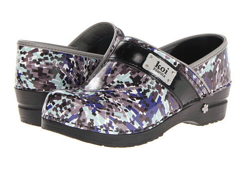 UPC 810093020300 product image for Sanita Lindsey Mosaic by Koi (Grey Printed Patent Leather) Women's Clog Shoes | upcitemdb.com