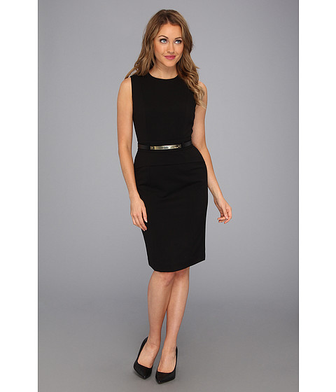 calvin klein black dress with belt