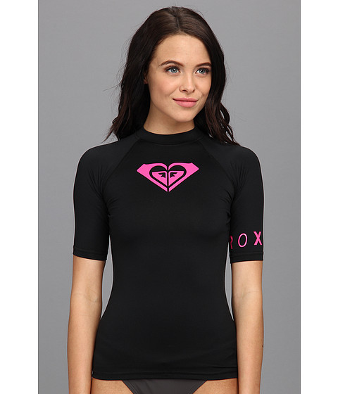 UPC 887973305222 product image for Roxy Whole Hearted S/S Surf Shirt (Black) Women's Swimwear | upcitemdb.com
