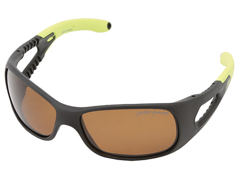 Julbo Eyewear Trainer L Kids Sunglasses, Black/Green w/ Kids Polar Lenses (6-10 Years) (Black/Green) Sport Sunglasses