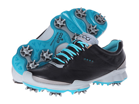 UPC 737429087571 product image for ECCO Golf Biom Golf (Black/Turquoise) Women's Golf Shoes | upcitemdb.com
