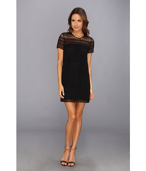 UPC 605579940278 product image for Juicy Couture Linear Guipure Dress (Pitch Black) Women's Dress | upcitemdb.com