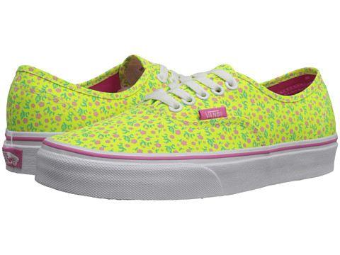 vans authentic yellow neon