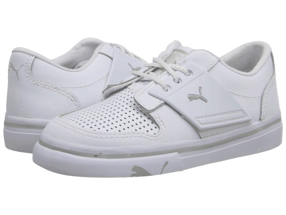 Puma Kids El Ace 2 (Toddler/Little Kid/Big Kid) (White/Gray Violet) Kids Shoes