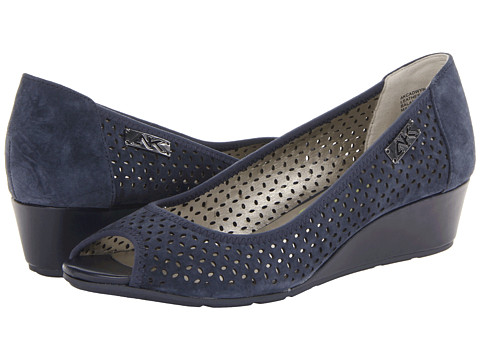 UPC 740344006060 product image for Anne Klein Cadwyn8 (Navy Nubuck) Women's Wedge Shoes | upcitemdb.com