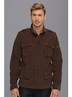 Lucky Brand Aviator Cord Jacket (Dark Brown) Apparel