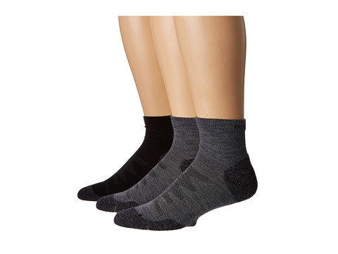 Keen Olympus Lite 1/4 Crew 3-Pack Assorted (2 X Gray/1 X Black) Men's Crew Cut Socks Shoes