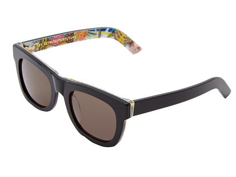 Super - Ciccio Lost (Black/Motorpsycho Lost Print) Fashion Sunglasses
