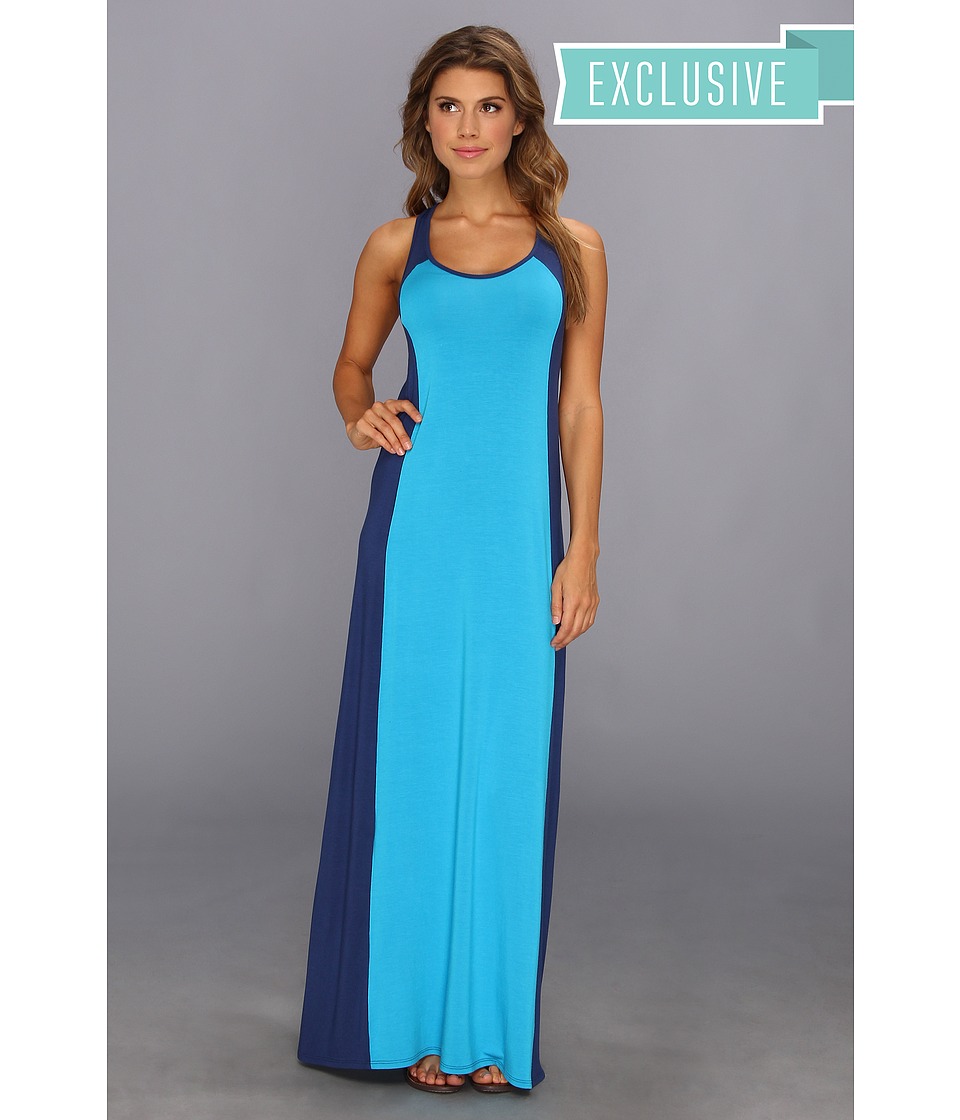 Michael Stars Colorblock Maxi Dress (Riptide/Aquatic) Women