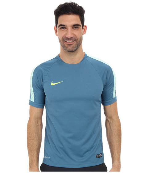 Nike Squad Flash S/S Training Top (RIft Blue/Medium Mint/Volt) Men's Short Sleeve Pullover