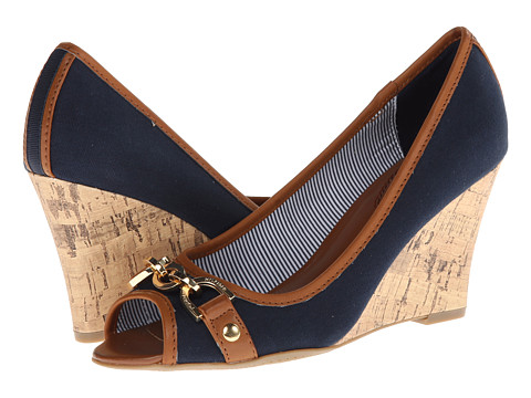 tommy hilfiger wedges navy
