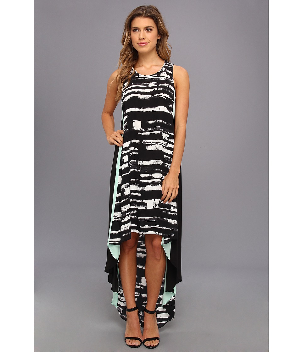 BCBGMAXAZRIA Malisa Sleeveless Color Blocked Dress (Black Combo) Women