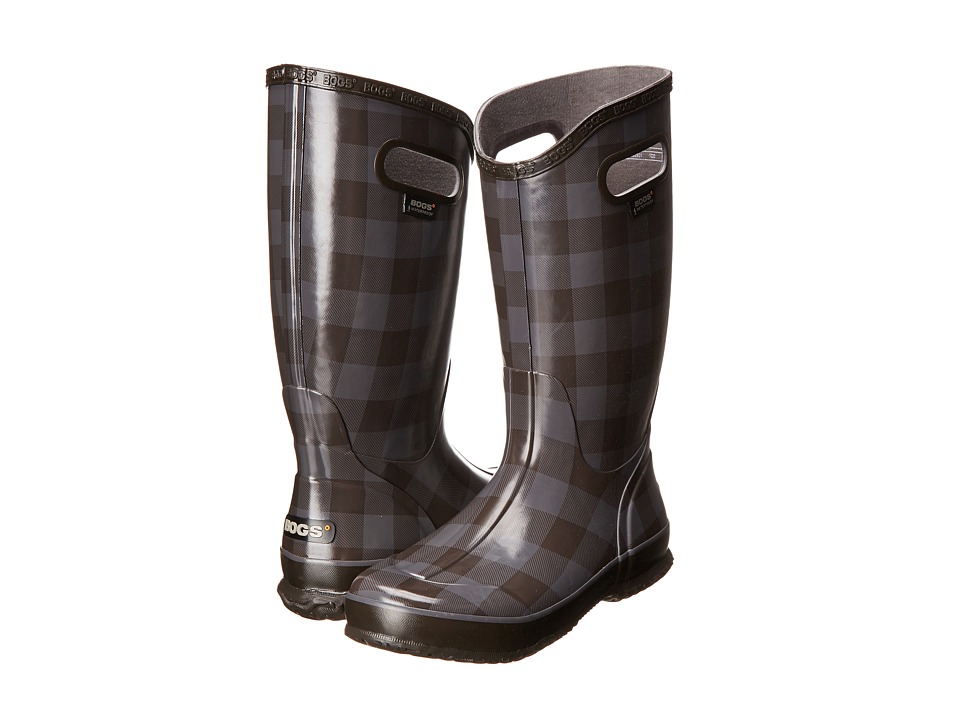 Bogs - Rainboot Buffalo Plaid (Pewter) Women