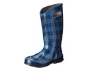 Bogs Rainboot Buffalo Plaid (Petrol Blue/Black/Black)