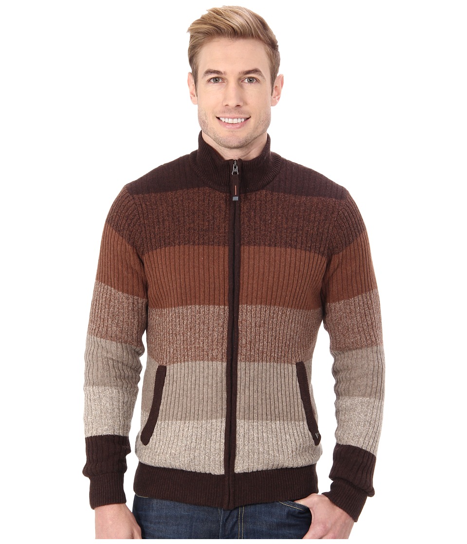 Prana - Aukland Full Zip (Brown) Men