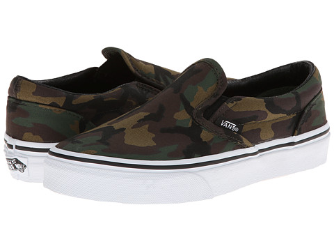 army green vans slip on