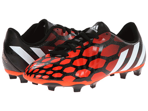 adidas Kids Predito Instinct FG (Little Kid/Big Kid) (Black/Core White/Solar Red) Boys Shoes
