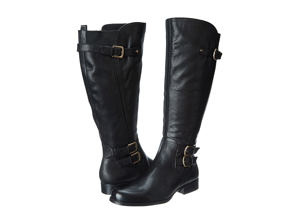 Naturalizer - Johanna Wide Shaft (Black Leather) Women