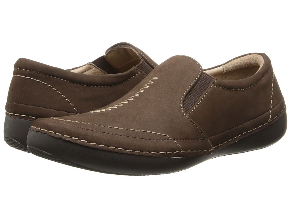 VIONIC Addison Twin Gore Slip On (Dark Brown) Women