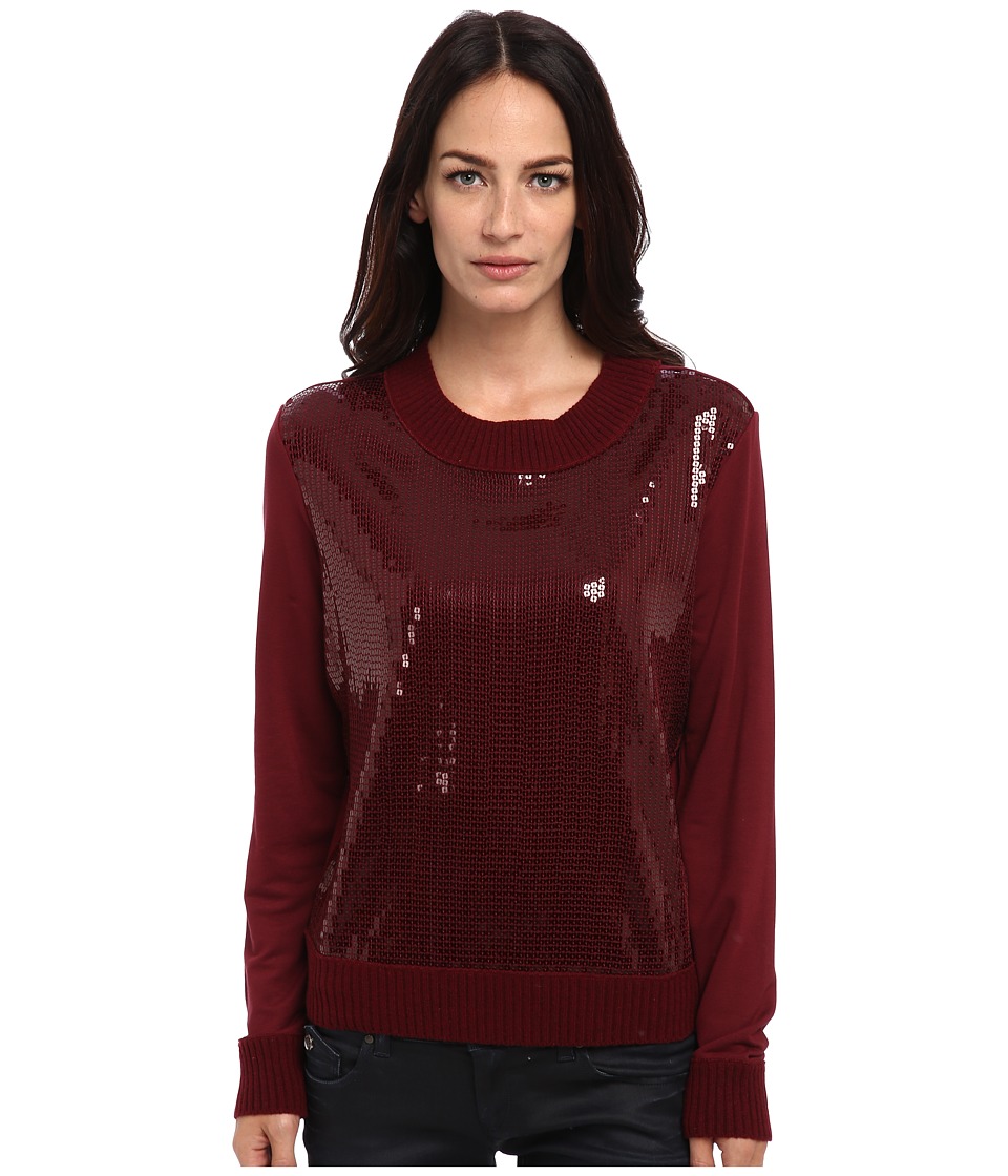 Armani Jeans - Crystal Crew Neck Sweater (Bordeaux) Women