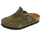 Birkenstock Boston (Toddler/Youth) (Olive Suede)