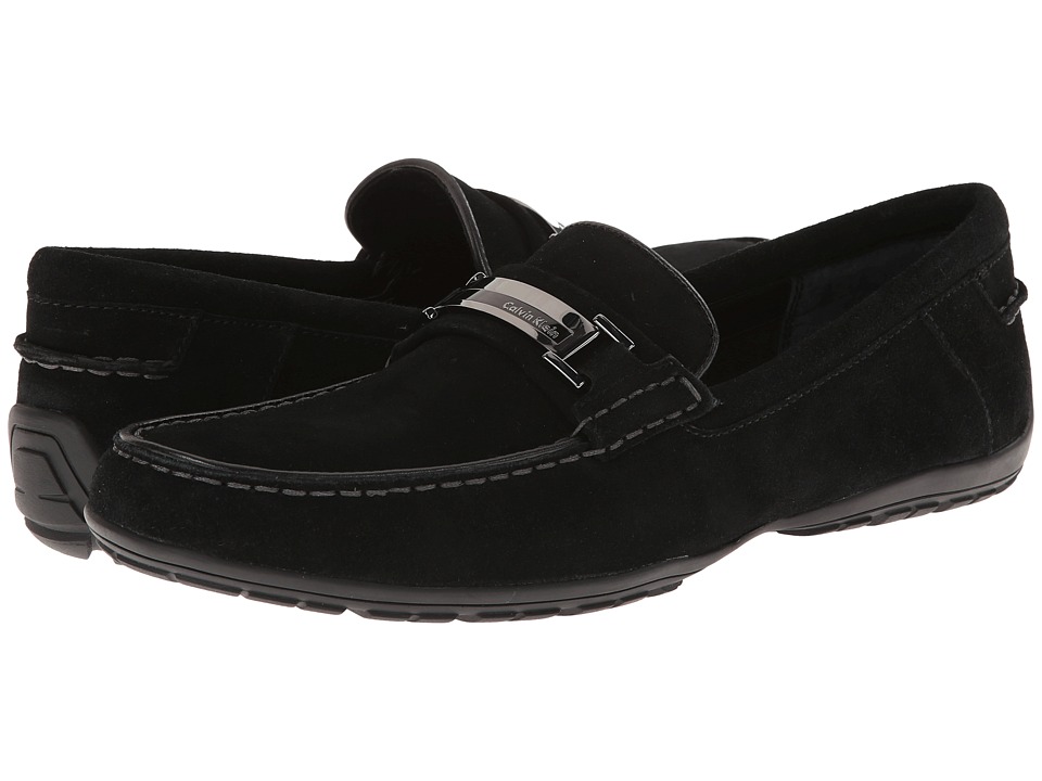 UPC 888542007721 product image for Calvin Klein Wallace (Black Suede) Men's Slip on  Shoes | upcitemdb.com