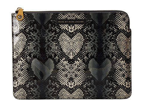 Marc by Marc Jacobs Snake Heart Techno Tablet Zip Case (Gym Grey Multi) Computer Bags