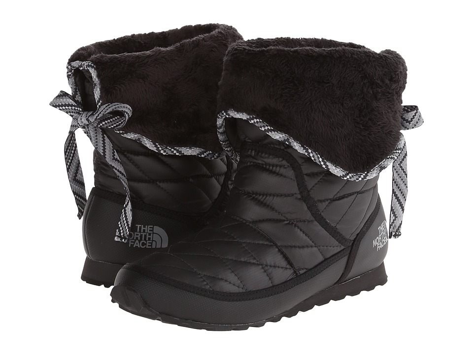 The North Face - ThermoBall Roll-Down Bootie II (Shiny TNF Black/TNF Black) Women