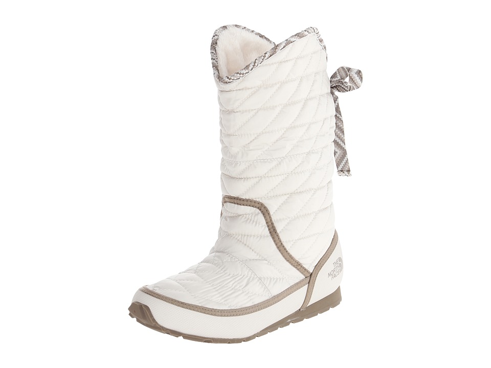 The North Face - ThermoBall Roll-Down Bootie II (Shiny Moonlight Ivory/Classic Khaki) Women