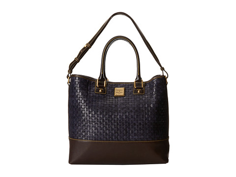UPC 799344351557 product image for Dooney & Bourke Tessuta Woven Shopper (Marine w/ Tmoro Trim) Tote Handbags | upcitemdb.com