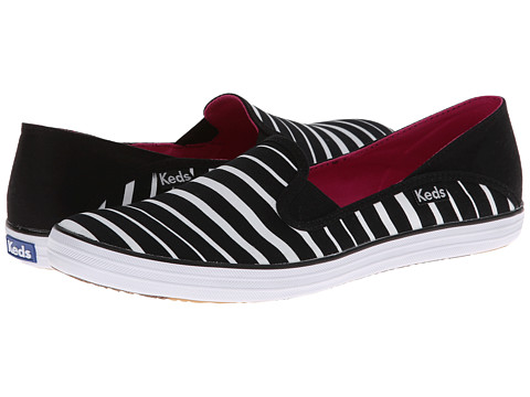 black and white striped keds