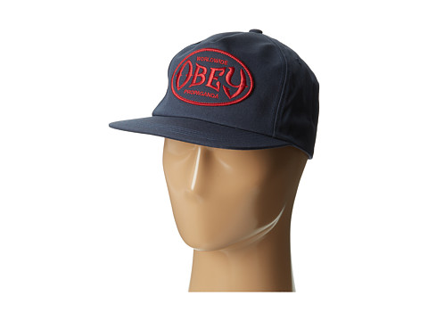 Obey Olympus Snapback Hat (Navy) Caps