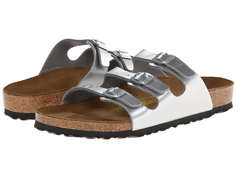 UPC 886454382332 product image for Birkenstock Florida - Birko-Flor (Silver Steel) Women's Sandals | upcitemdb.com