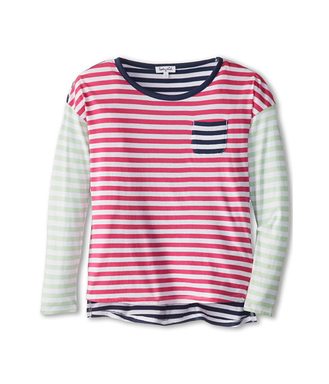 UPC 604192000390 product image for Splendid Littles Stripe Mix L/S Top (Big Kids) (Azalea/Pistachio) Girl's Long Sl | upcitemdb.com