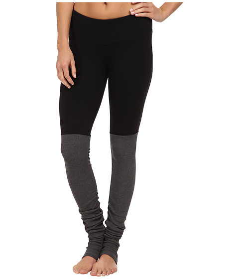 Alo 'Goddess' Ribbed Leggings Black/ Stormy Heather Medium