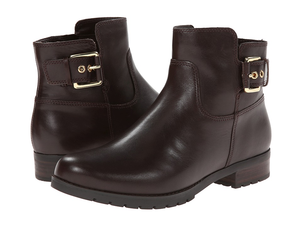 Rockport - Tristina Buckle Ankle Bootie (Dark Brown Smooth) Women
