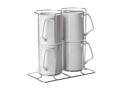 UPC 732316757476 product image for Dansk Kobenstyle Mug S/4 w/ Rack (White) Individual Pieces Cookware | upcitemdb.com