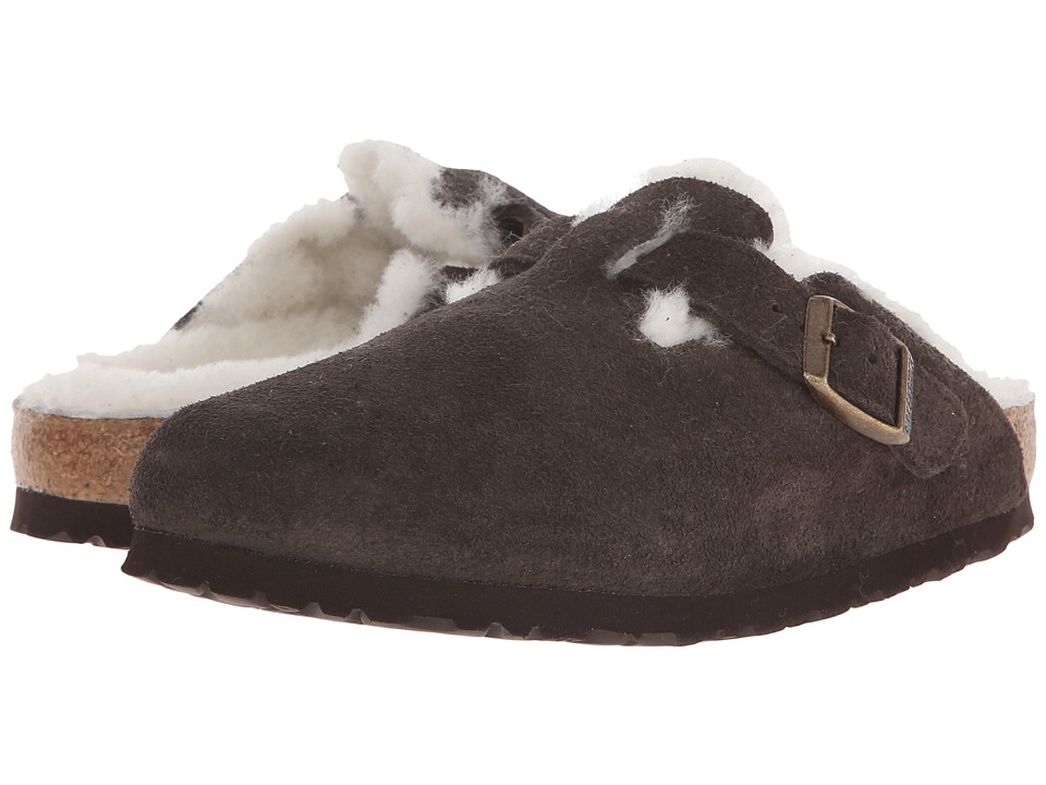 UPC 886454182451 product image for Birkenstock Boston Shearling (Mocha Suede/Shearling) Women's Clog Shoes | upcitemdb.com