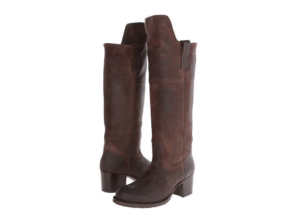 Frye Autumn Shield Tall (Dark Brown Oiled Suede) Cowboy Boots