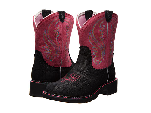 ariat black and pink cowboy boots