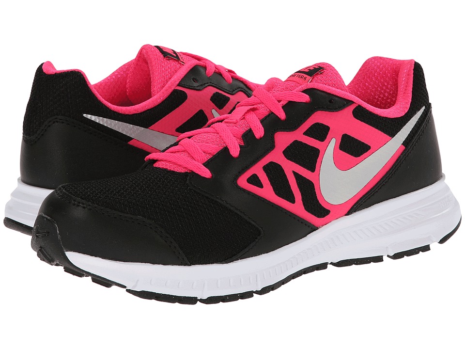 Nike Kids Downshifter 6 (Little Kid/Big Kid) (Black/Hyper Pink/White/Metallic Silver) Girls Shoes