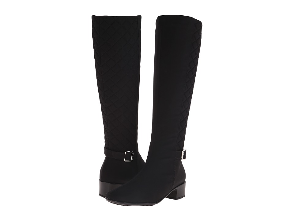Sesto Meucci Yola (Black Micro Fabric/Black Quilted Micro Fabric) Women