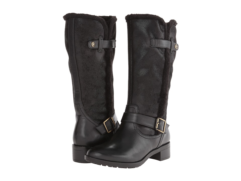 Naturalizer Maddox (Black Smooth/Faux Fur) Women
