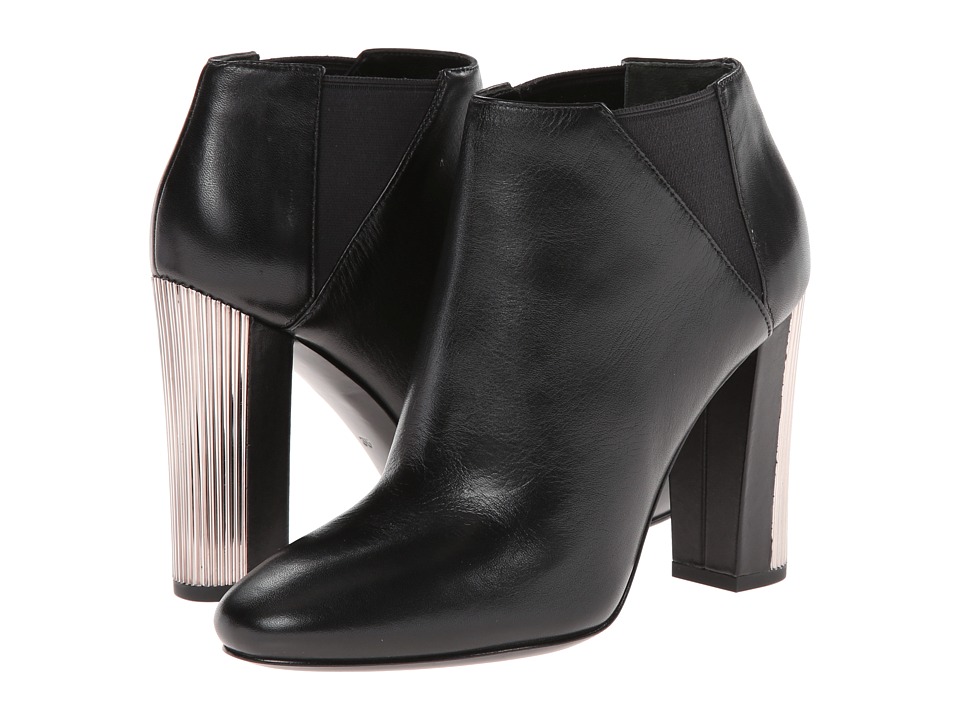Pierre Balmain - Leather Ankle Bootie With Metal Heel (Black) Women