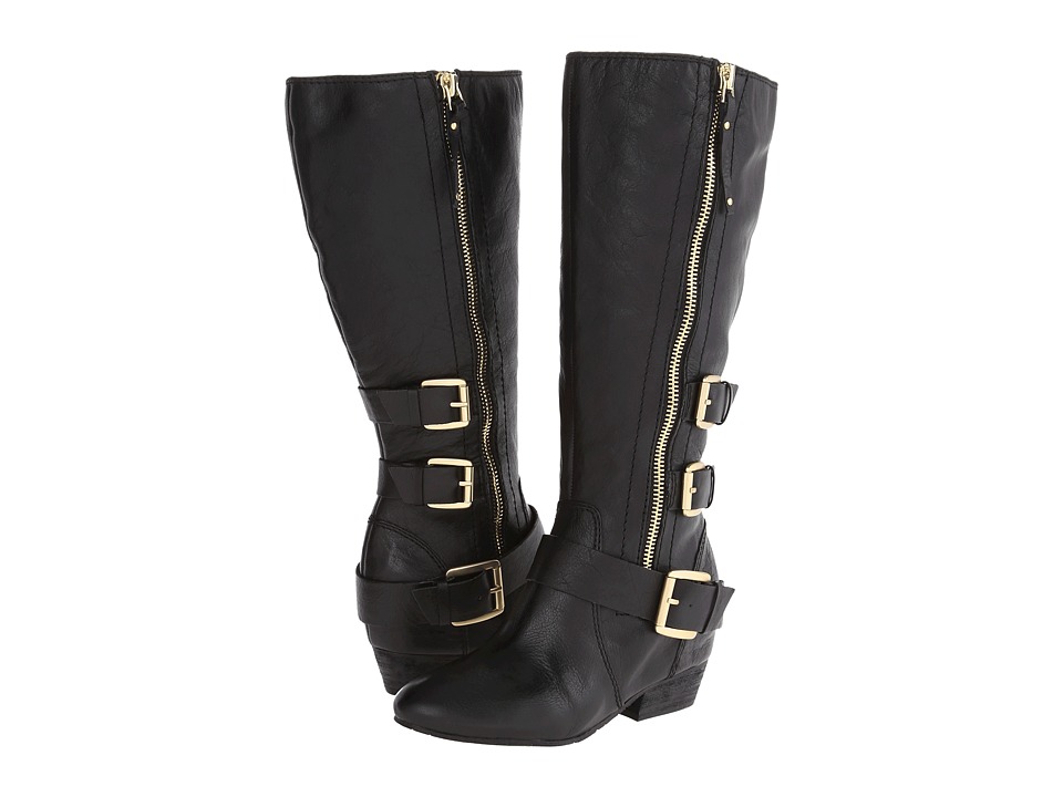 Naya Frankie Wide Calf (Black Wide Shaft Leather) Women