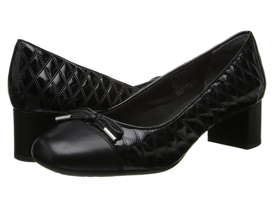 Rockport - Total Motion 45 Square Quilted Cap Pump (Black Leather) Women