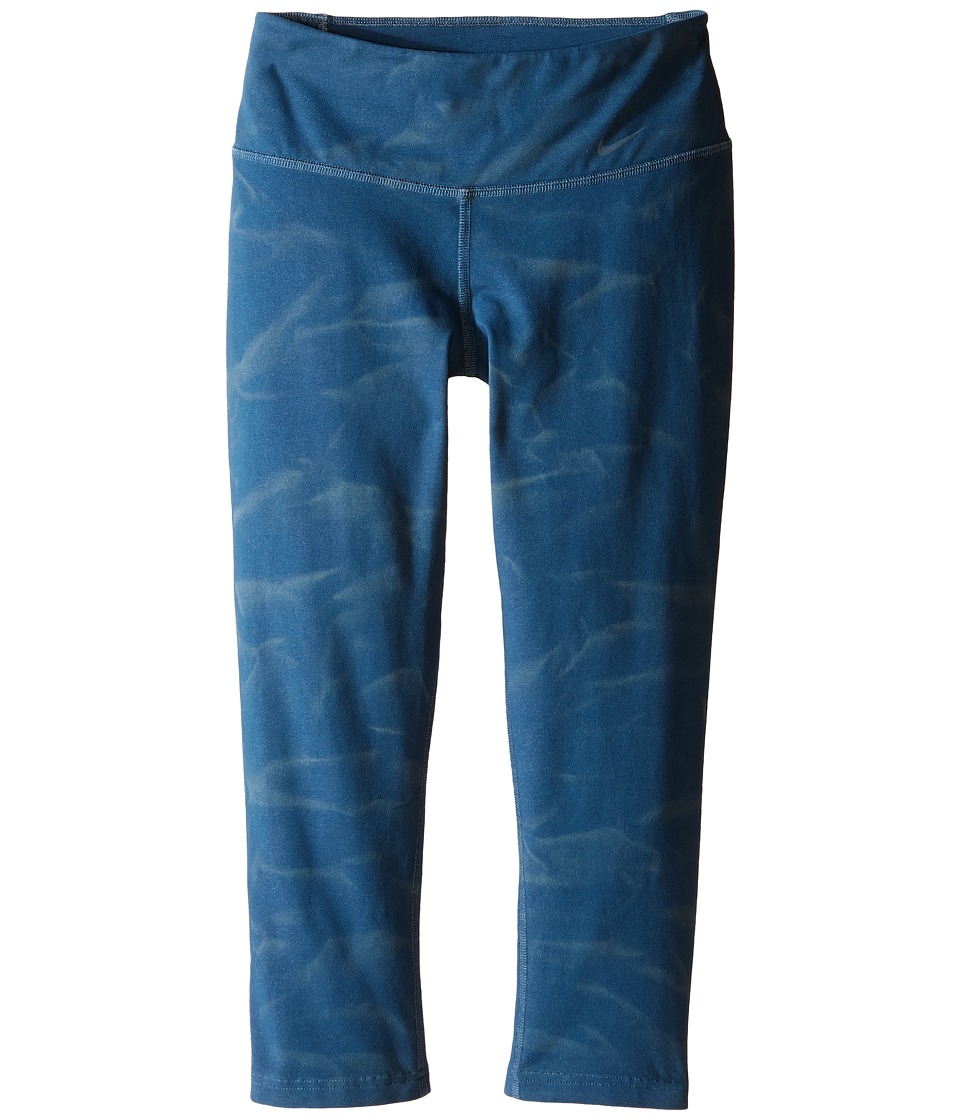 Nike Legend 2.0 Heather Dye Tight Capri (Space Blue/Space Blue) Women